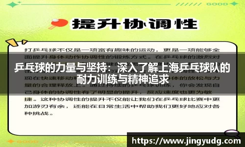乒乓球的力量与坚持：深入了解上海乒乓球队的耐力训练与精神追求